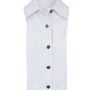 Veronica Beard White Denim Dickey